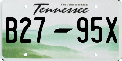 TN license plate B2795X
