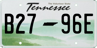 TN license plate B2796E