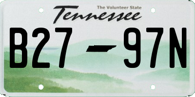 TN license plate B2797N