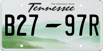 TN license plate B2797R