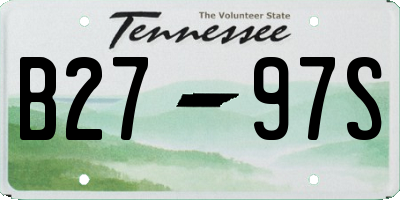 TN license plate B2797S