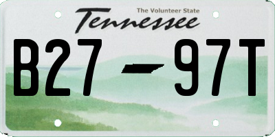 TN license plate B2797T