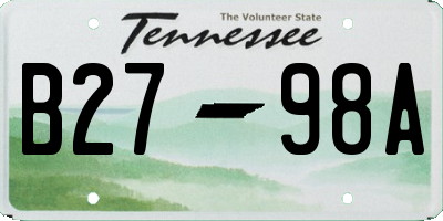 TN license plate B2798A