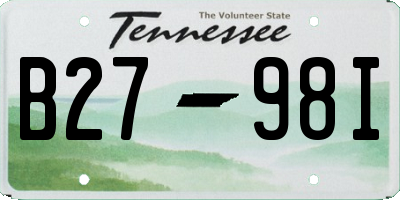 TN license plate B2798I