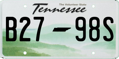TN license plate B2798S
