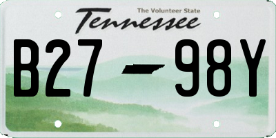 TN license plate B2798Y