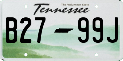 TN license plate B2799J