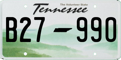 TN license plate B2799O