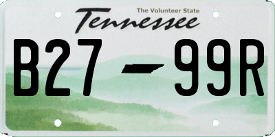 TN license plate B2799R