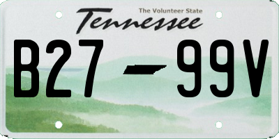 TN license plate B2799V
