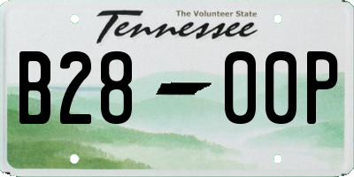 TN license plate B2800P