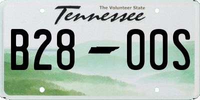 TN license plate B2800S