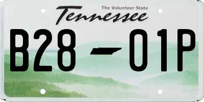 TN license plate B2801P