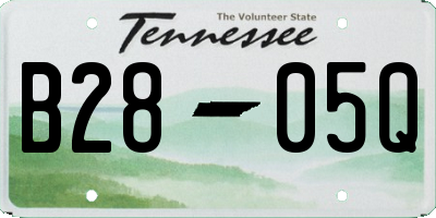 TN license plate B2805Q