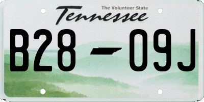 TN license plate B2809J