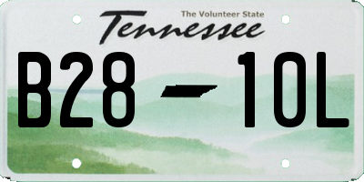 TN license plate B2810L