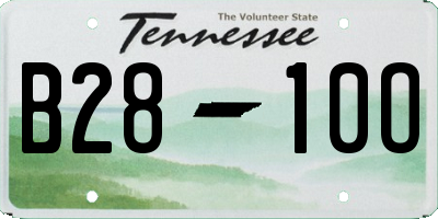TN license plate B2810O