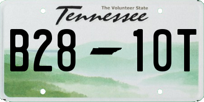 TN license plate B2810T