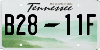 TN license plate B2811F