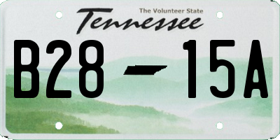 TN license plate B2815A