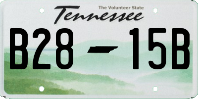 TN license plate B2815B