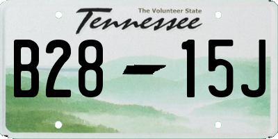TN license plate B2815J