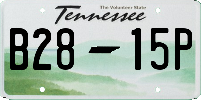 TN license plate B2815P