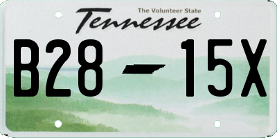TN license plate B2815X