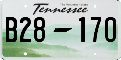 TN license plate B2817O