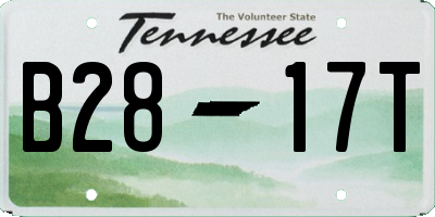 TN license plate B2817T