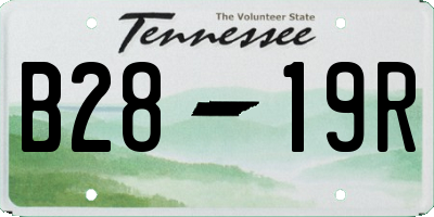 TN license plate B2819R