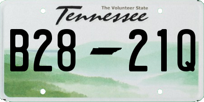 TN license plate B2821Q