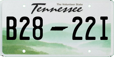 TN license plate B2822I
