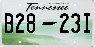 TN license plate B2823I