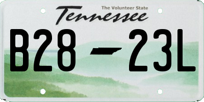 TN license plate B2823L