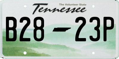TN license plate B2823P