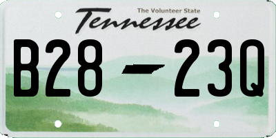 TN license plate B2823Q