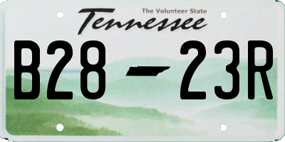 TN license plate B2823R