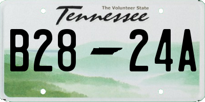 TN license plate B2824A