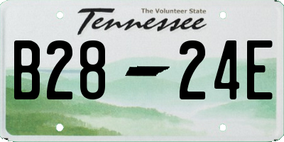TN license plate B2824E