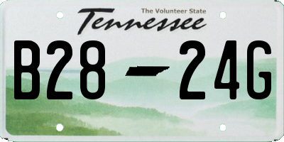 TN license plate B2824G