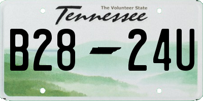 TN license plate B2824U
