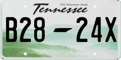 TN license plate B2824X