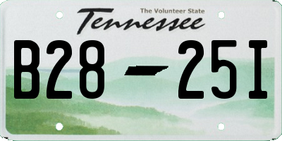 TN license plate B2825I