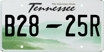 TN license plate B2825R