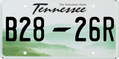 TN license plate B2826R