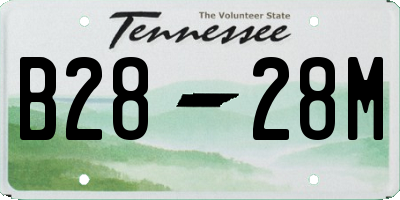 TN license plate B2828M
