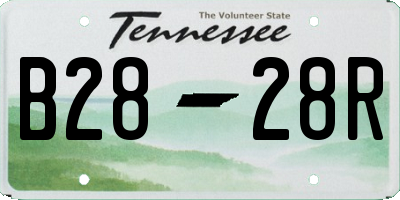 TN license plate B2828R