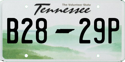 TN license plate B2829P