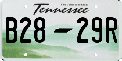 TN license plate B2829R